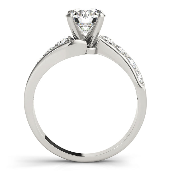 Radiant Bypass Round Diamond Engagement Ring in 10K/14K gold and platinum with certified lab-grown or natural diamonds