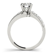 Radiant Bypass Round Diamond Engagement Ring in 10K/14K gold and platinum with certified lab-grown or natural diamonds