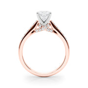 Sculpted Channel-Set Round Diamond Engagement Ring in 10K/14K gold and platinum with certified lab-grown or natural diamonds