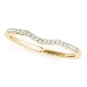 Curved Half Eternity Ring in 10K/14K gold and platinum with certified lab-grown or natural diamonds