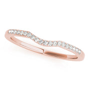 Curved Half Eternity Ring in Gold & Platinum