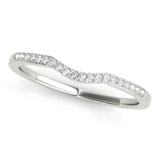 Curved Half Eternity Ring in Gold & Platinum