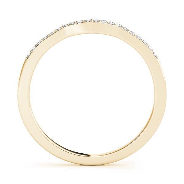 Curved Half Eternity Ring in Gold & Platinum