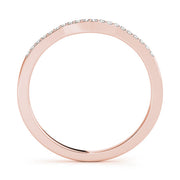 Curved Half Eternity Ring in Gold & Platinum