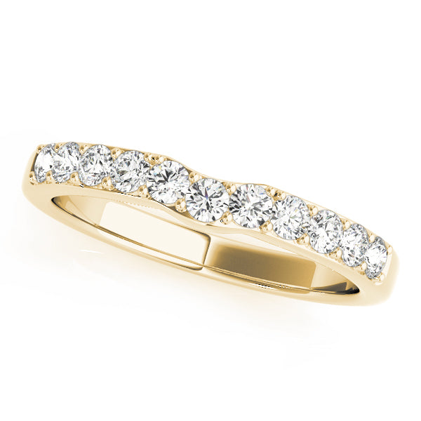 *Brkdwn* Curved Half Eternity Ring in 10K/14K gold and platinum with certified lab-grown or natural diamonds