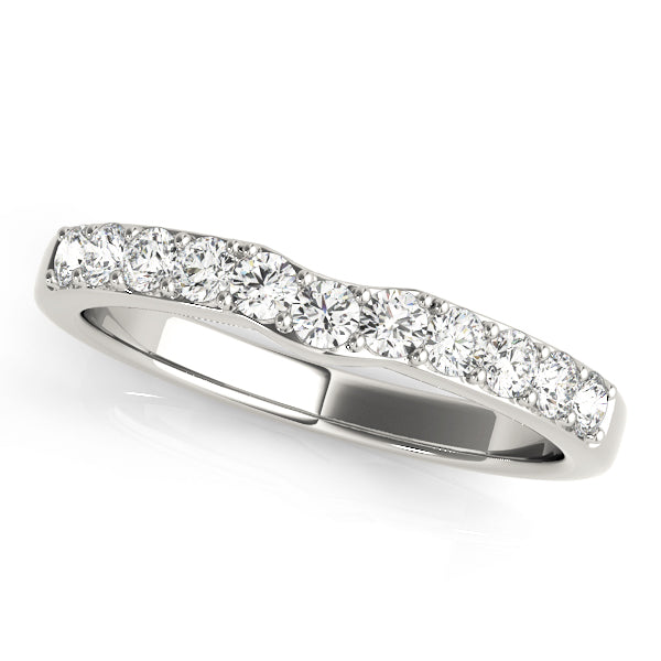 *Brkdwn* Curved Half Eternity Ring in Gold & Platinum