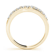*Brkdwn* Curved Half Eternity Ring in Gold & Platinum