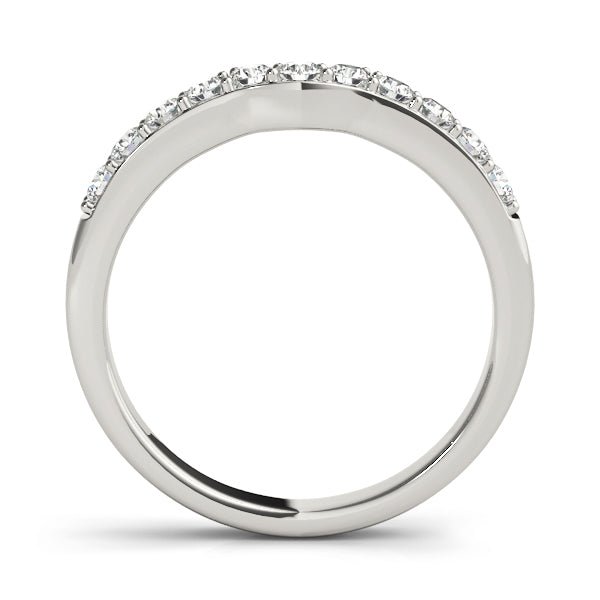 *Brkdwn* Curved Half Eternity Ring in Gold & Platinum