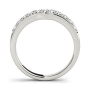 *Brkdwn* Curved Half Eternity Ring in Gold & Platinum