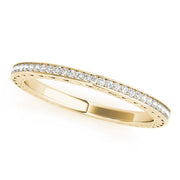 Prong Set Half Eternity Ring in 10K/14K gold and platinum with certified lab-grown or natural diamonds