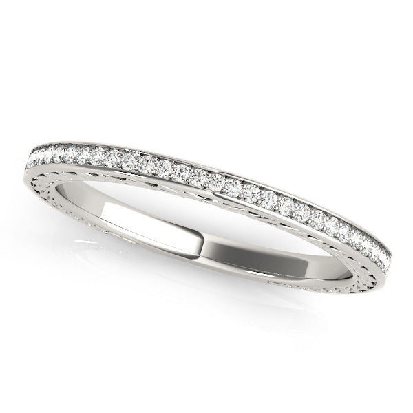 Prong Set Half Eternity Ring in Gold & Platinum