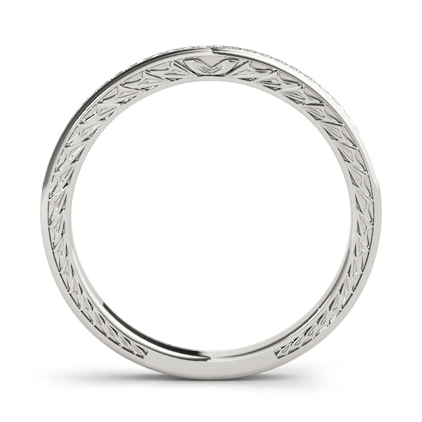 Prong Set Half Eternity Ring in Gold & Platinum