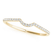 Single Row Curved Half Eternity Ring in 10K/14K gold and platinum with certified lab-grown or natural diamonds