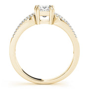 Brilliant Multi-Row Princess Diamond Engagement Ring in 10K/14K gold and platinum with certified lab-grown or natural diamonds