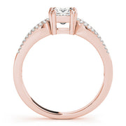Brilliant Multi-Row Princess Diamond Engagement Ring in 10K/14K gold and platinum with certified lab-grown or natural diamonds