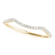 Single Row Curved Half Eternity Ring in 10K/14K gold and platinum with certified lab-grown or natural diamonds