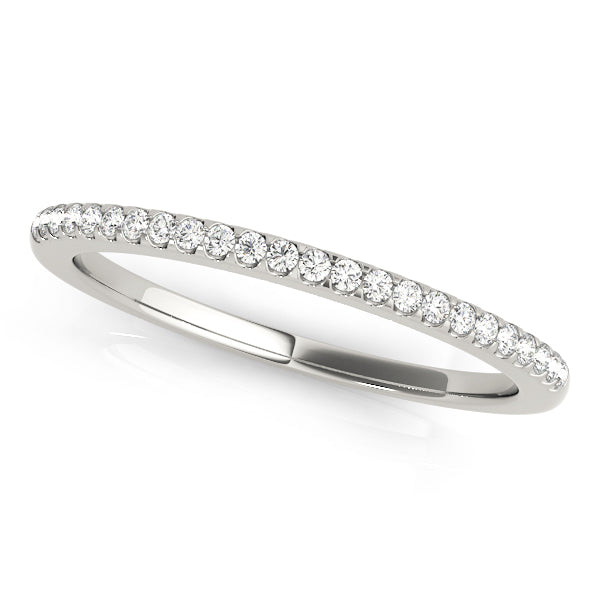 Prong Set Half Eternity Ring in Gold & Platinum