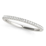Prong Set Half Eternity Ring in Gold & Platinum