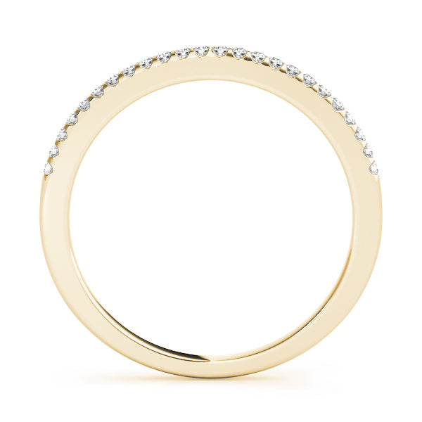 Prong Set Half Eternity Ring in Gold & Platinum