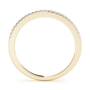 Prong Set Half Eternity Ring in Gold & Platinum