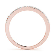 Prong Set Half Eternity Ring in Gold & Platinum