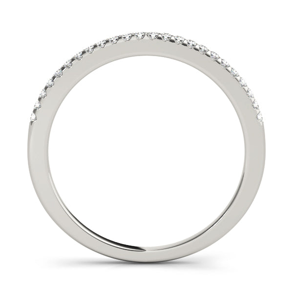 Prong Set Half Eternity Ring in Gold & Platinum