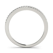 Prong Set Half Eternity Ring in Gold & Platinum