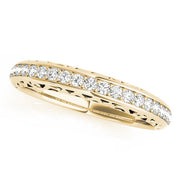 Vintage Prong in Channel Half Eternity Ring in 10K/14K gold and platinum with certified lab-grown or natural diamonds