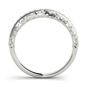 Vintage Prong in Channel Half Eternity Ring in Gold & Platinum