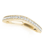 Antique Milgrain Curved Half Eternity Ring in 10K/14K gold and platinum with certified lab-grown or natural diamonds