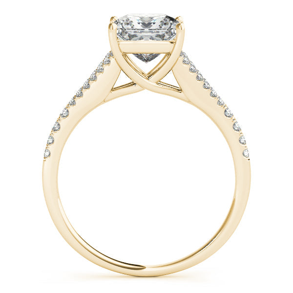Splendid Multi-Row Princess Diamond Engagement Ring in 10K/14K gold and platinum with certified lab-grown or natural diamonds