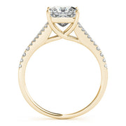 Splendid Multi-Row Princess Diamond Engagement Ring in 10K/14K gold and platinum with certified lab-grown or natural diamonds
