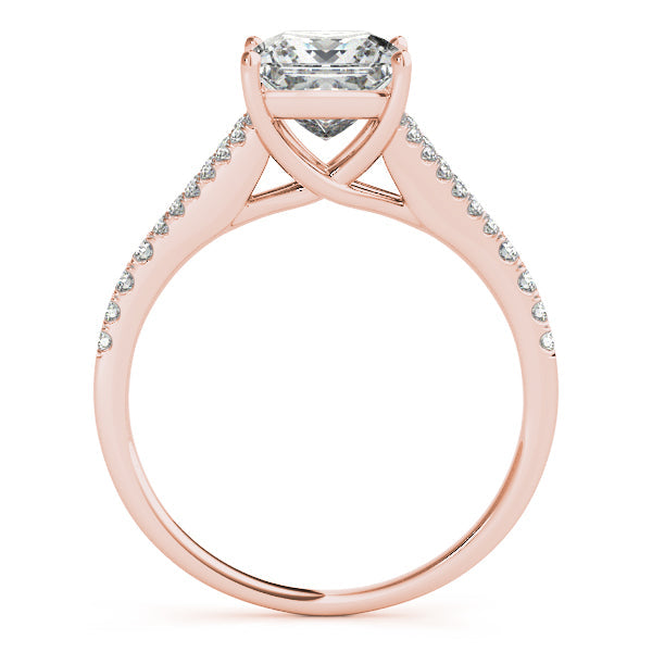 Splendid Multi-Row Princess Diamond Engagement Ring in 10K/14K gold and platinum with certified lab-grown or natural diamonds