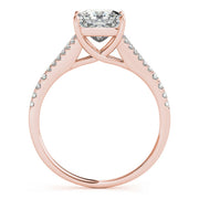 Splendid Multi-Row Princess Diamond Engagement Ring in 10K/14K gold and platinum with certified lab-grown or natural diamonds
