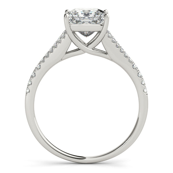 Splendid Multi-Row Princess Diamond Engagement Ring in 10K/14K gold and platinum with certified lab-grown or natural diamonds