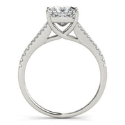 Splendid Multi-Row Princess Diamond Engagement Ring in 10K/14K gold and platinum with certified lab-grown or natural diamonds