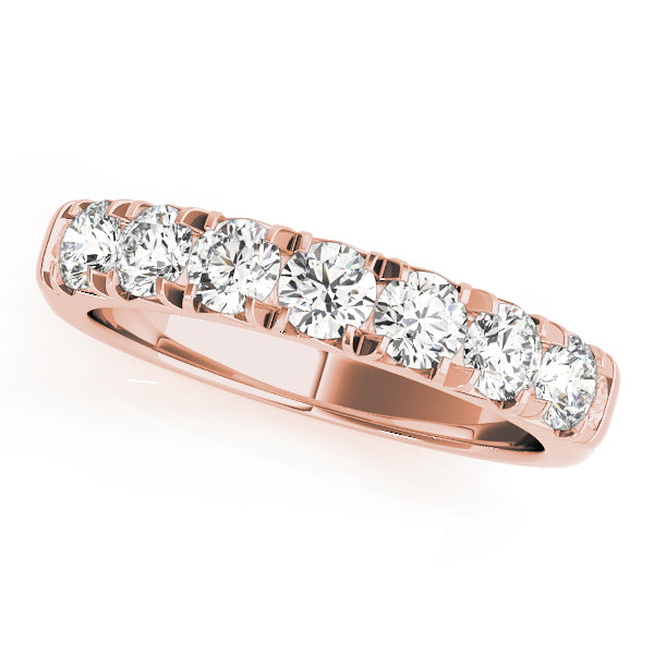 French Cut Half Eternity Ring in Gold & Platinum