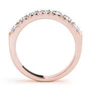 French Cut Half Eternity Ring in Gold & Platinum