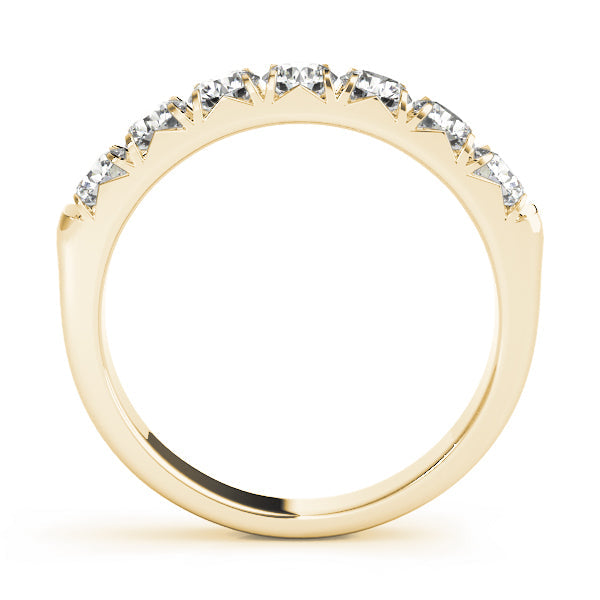 French Cut Half Eternity Ring in Gold & Platinum