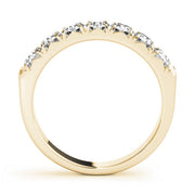 French Cut Half Eternity Ring in Gold & Platinum