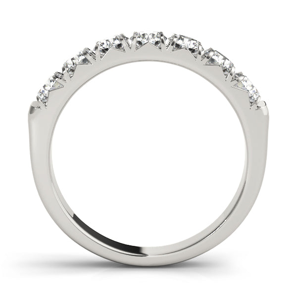 French Cut Half Eternity Ring in Gold & Platinum