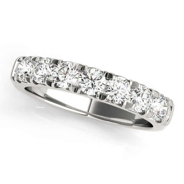 French Cut Half Eternity Ring in Gold & Platinum