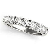 French Cut Half Eternity Ring in Gold & Platinum