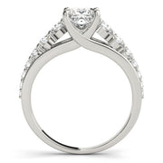 Heirloom Trellis Princess Diamond Engagement Ring in 10K/14K gold and platinum with certified lab-grown or natural diamonds