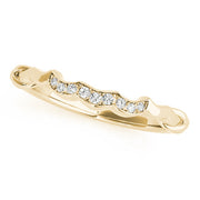 Single Row Curved Half Eternity Ring in 10K/14K gold and platinum with certified lab-grown or natural diamonds