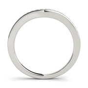 Prong in Channel Curved Half Eternity Ring in Gold & Platinum