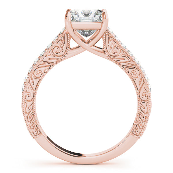 Enchanted Trellis Princess Diamond Engagement Ring in 10K/14K gold and platinum with certified lab-grown or natural diamonds