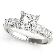 Classic Prong-Set Princess Diamond Engagement Ring in 10K/14K gold and platinum with certified lab-grown or natural diamonds