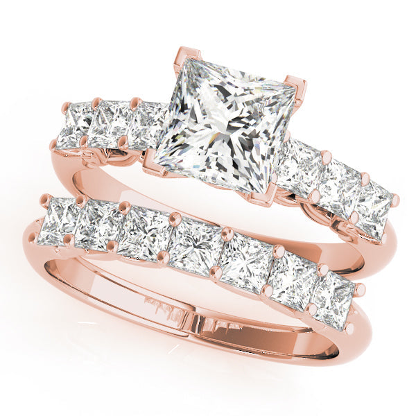 Classic Prong-Set Princess Diamond Engagement Ring in 10K/14K gold and platinum with certified lab-grown or natural diamonds