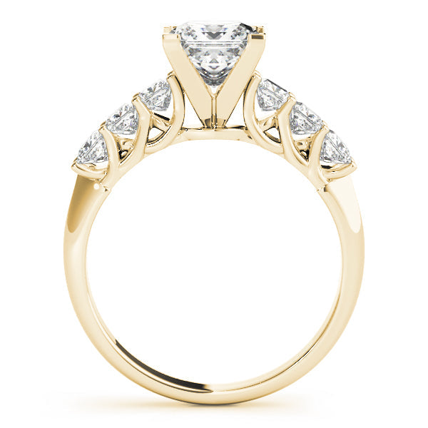 Classic Prong-Set Princess Diamond Engagement Ring in 10K/14K gold and platinum with certified lab-grown or natural diamonds